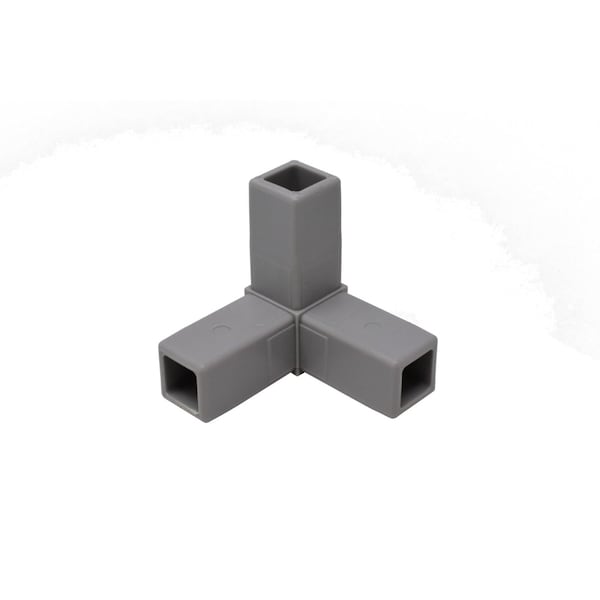 Eztube 3-Way Gray Corner Connector Hammer Fit 200-309 GY-HF 200-309 GY-HF - main